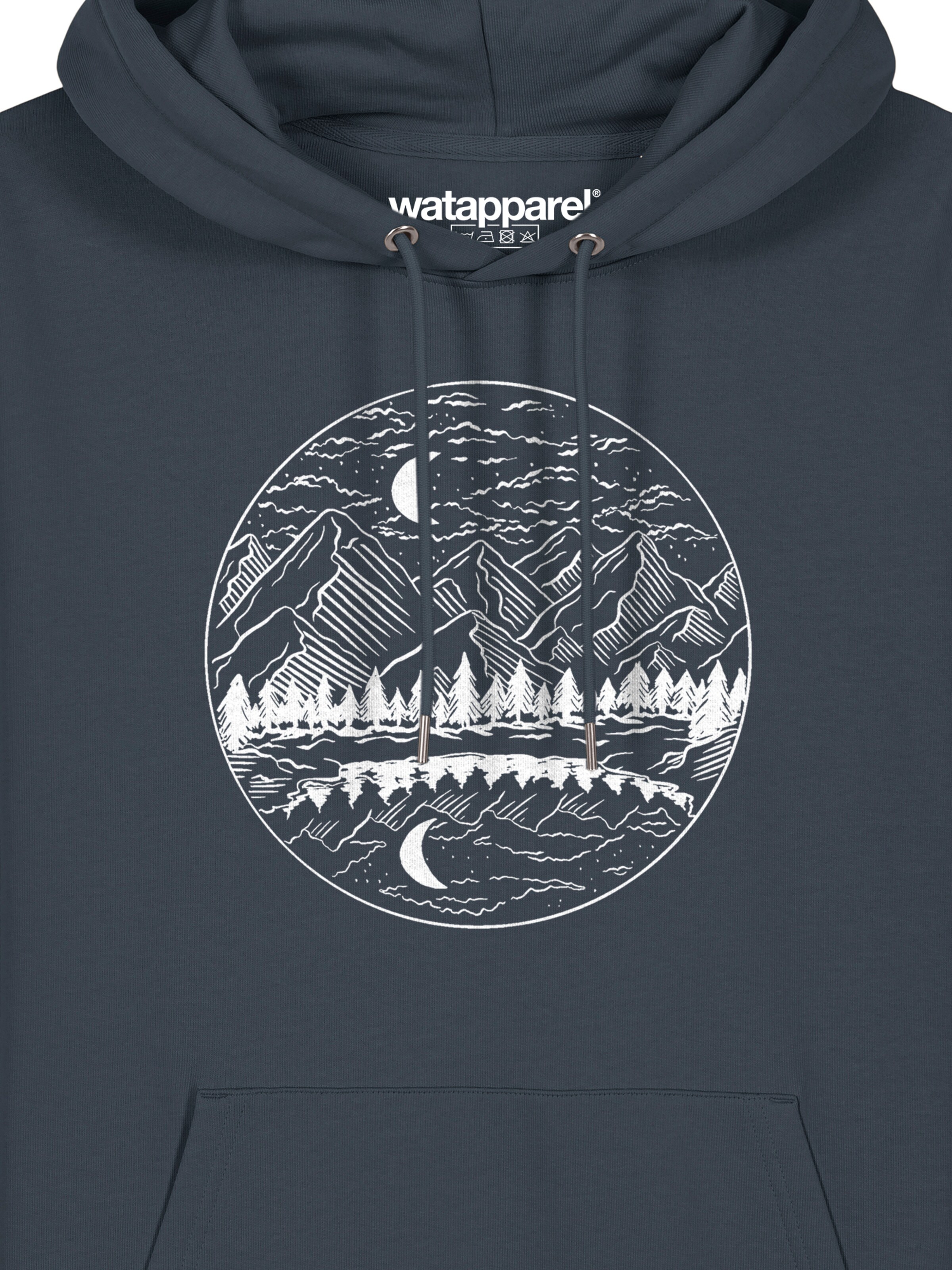 Felpa 'Mountains by night' di Watapparel in grigio