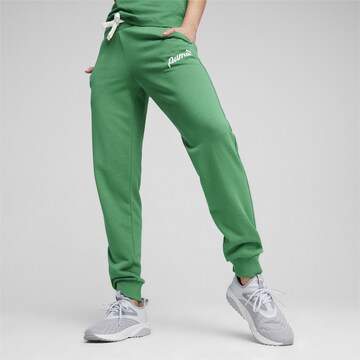 PUMA Tapered Pants in Green: front