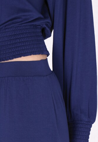 DreiMaster Maritim Wide leg Broek in Blauw