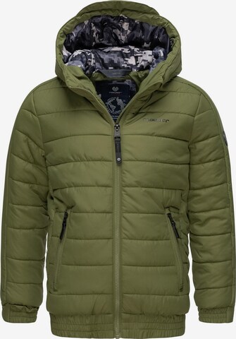 Ragwear Winter Jacket 'Coolio' in Green: front