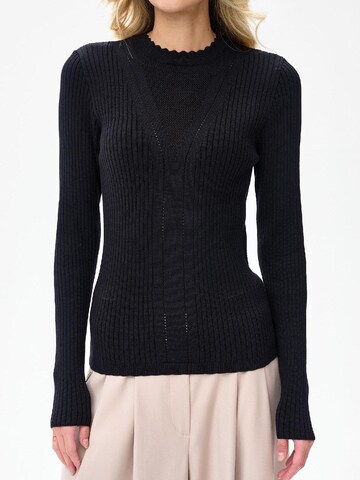 Blue Shadow Sweater in Black