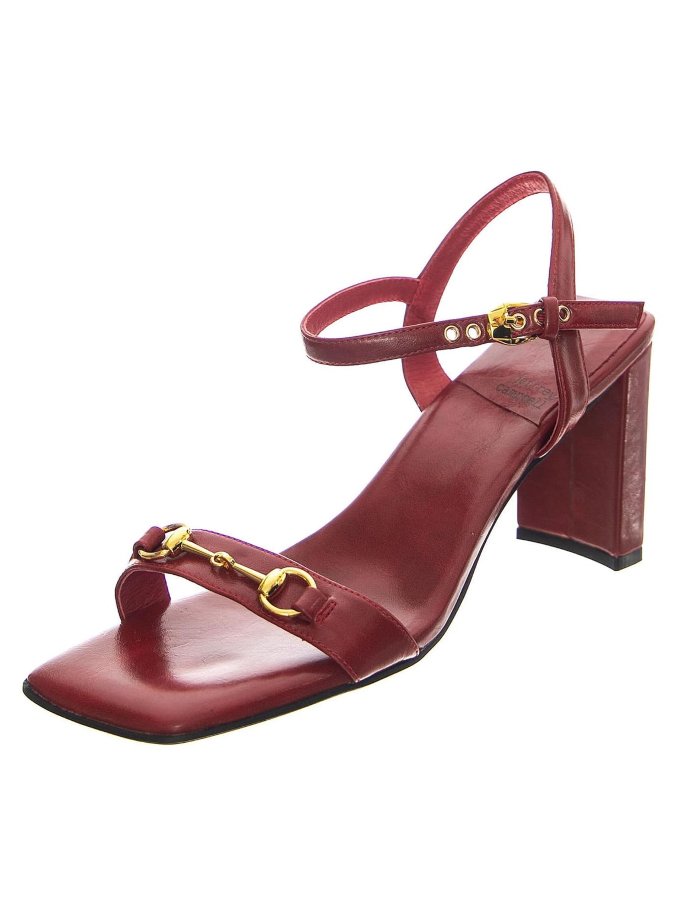 Jeffrey Campbell Sandały 'Lively Red Gold Sandals' w kolorze czerwony: przód