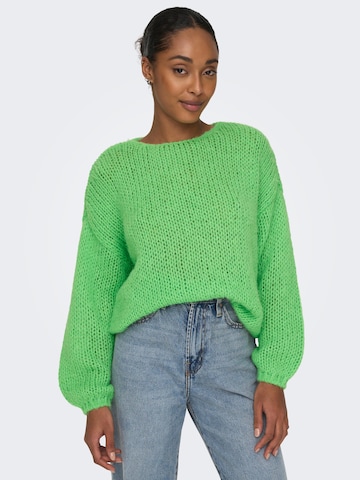 Pull-over 'NORDIC LIFE' ONLY en vert : devant