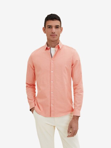 TOM TAILOR Regular Fit Hemd in Orange: predná strana