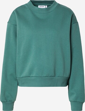 WEEKDAY Sweatshirt 'Amaze' in Groen: voorkant