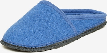 Gottstein Hausschuh 'Walkpantoffel Villach' in Blau: Vorderseite