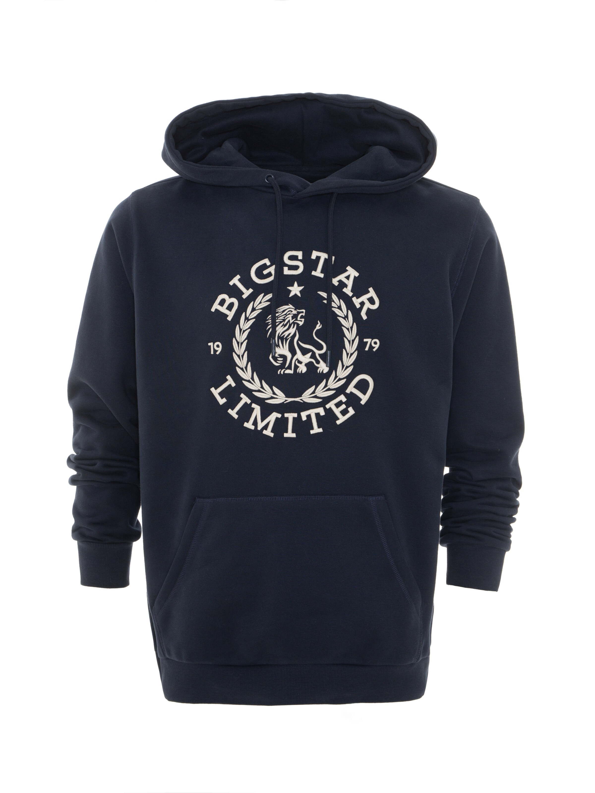 Sweat-shirt 'Hanes' BIG STAR en bleu : devant