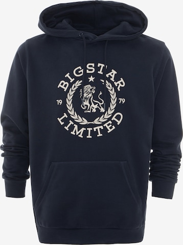 Sweat-shirt 'Hanes' BIG STAR en bleu : devant