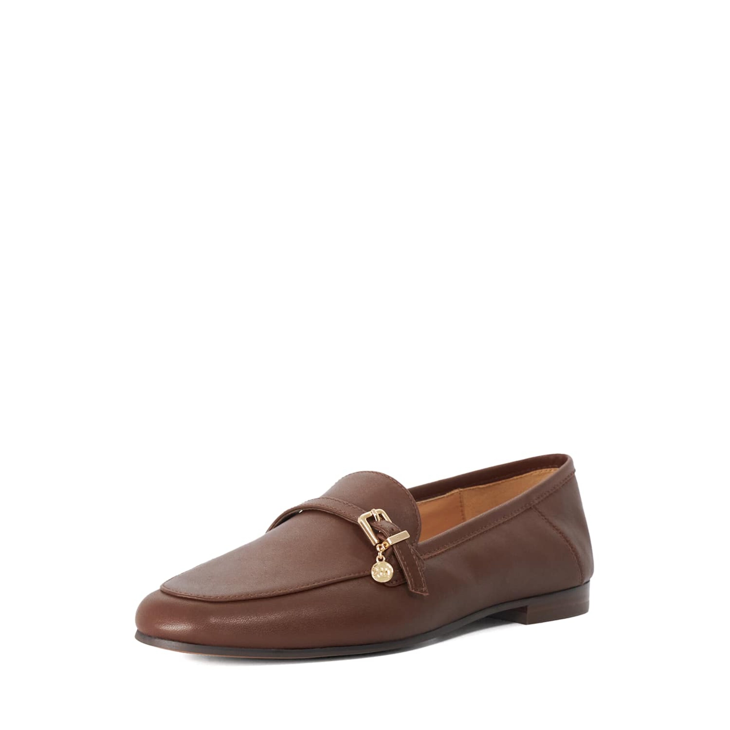 Dune LONDON Slipper 'Greya' in Braun: Vorderseite