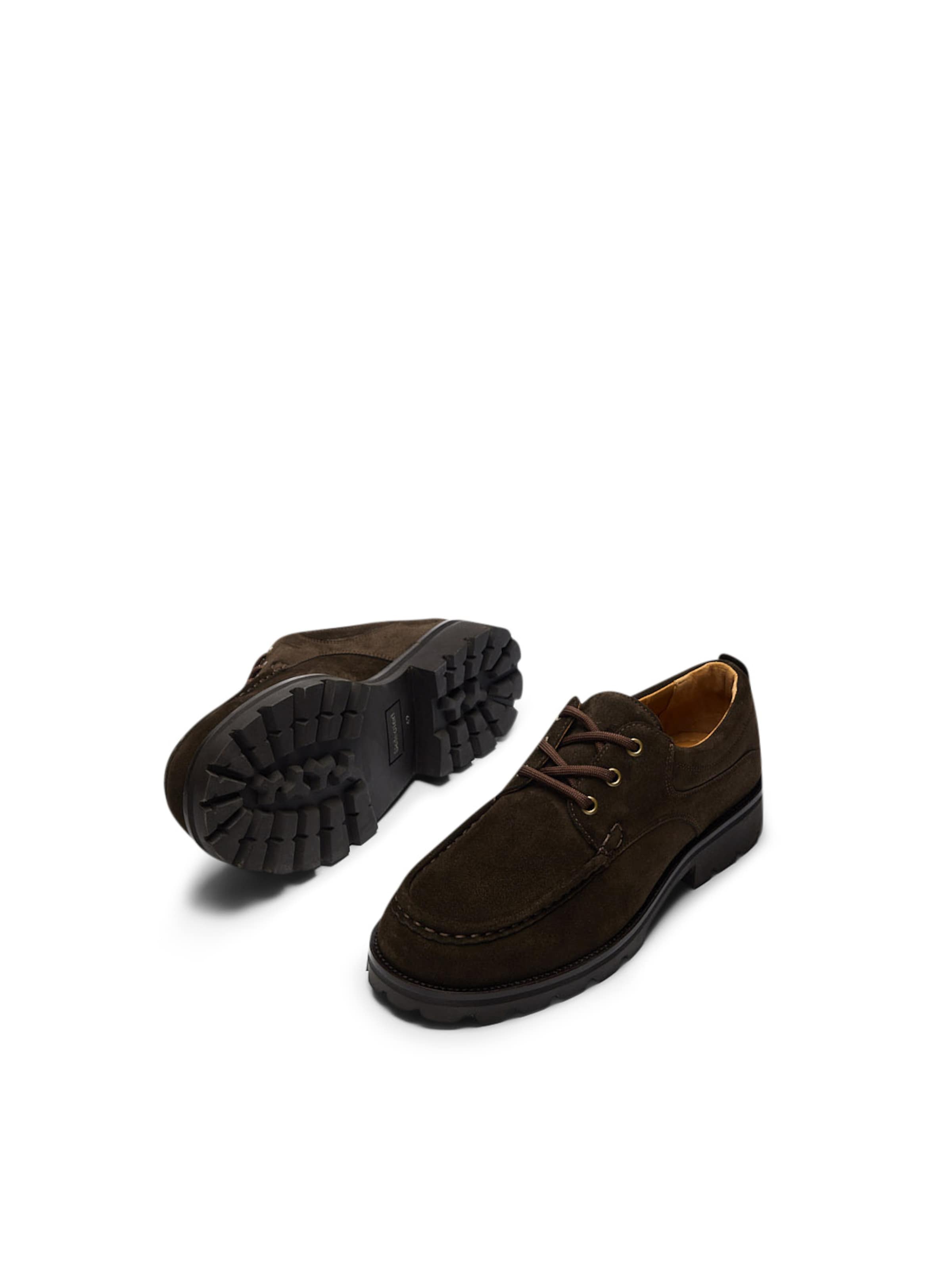 SELECTED Snøresko i brun