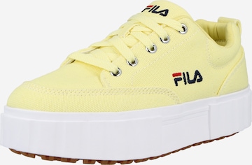 Baskets basses FILA en jaune : devant