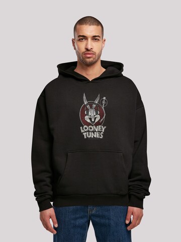 F4NT4STIC Sweatshirt 'Looney Tunes Bugs Bunny' in Zwart: voorkant