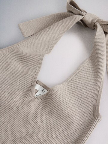 The Set Knitted Top in Beige
