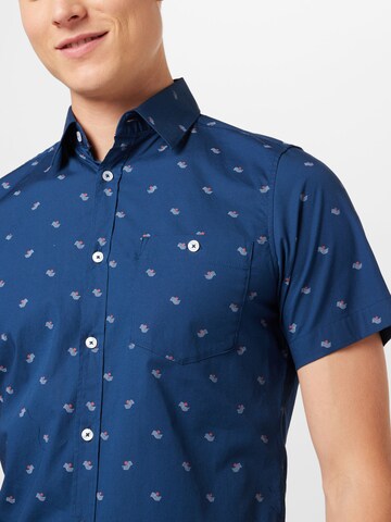 s.Oliver - Ajuste estrecho Camisa en azul