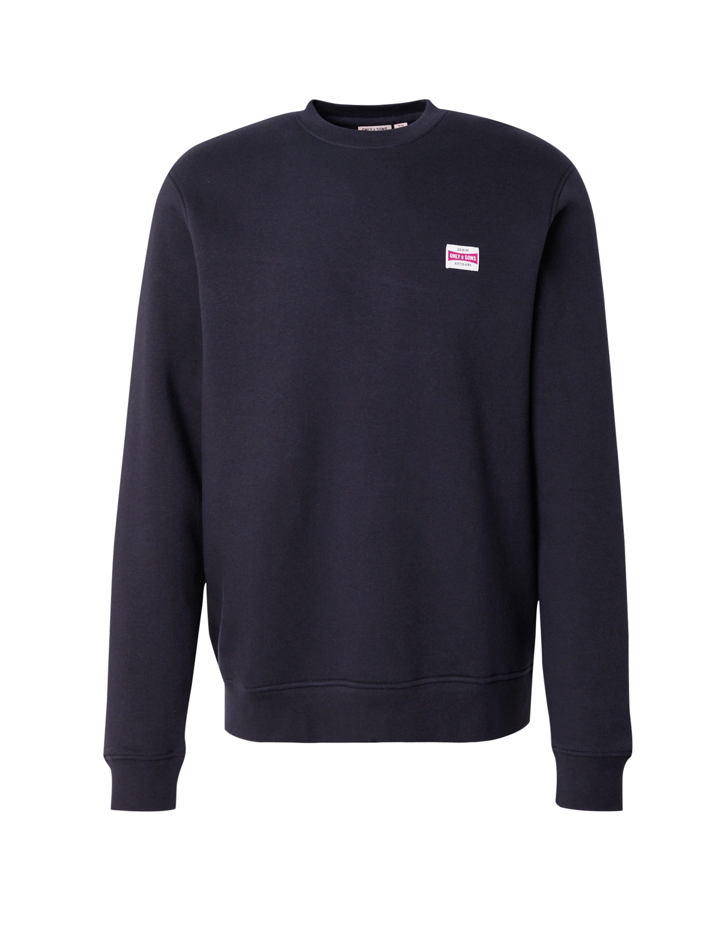 Only & Sons Sweatshirt 'ONSDAWSON' in Zwart: voorkant