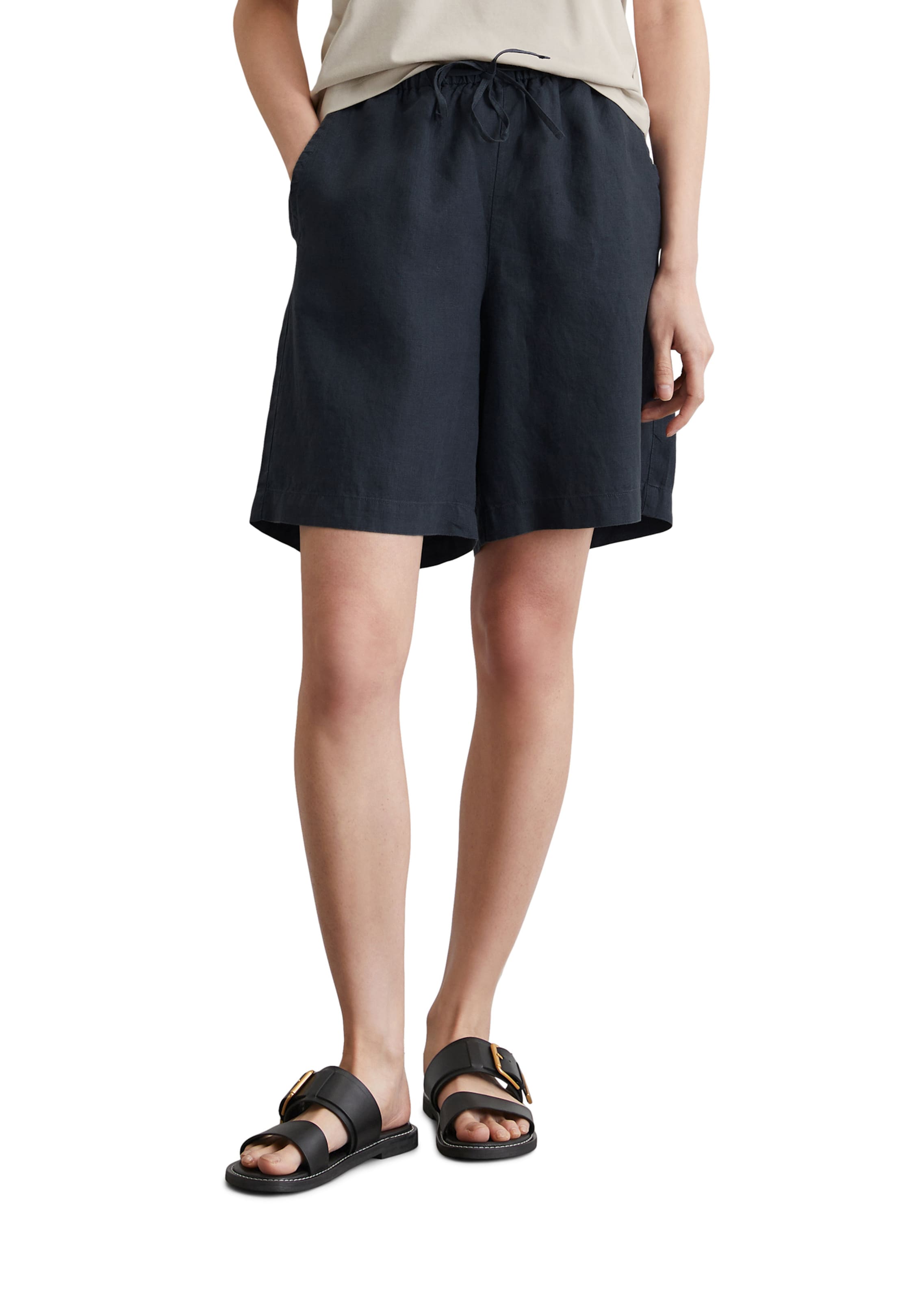 Marc O'Polo Loose fit Trousers in Blue: front