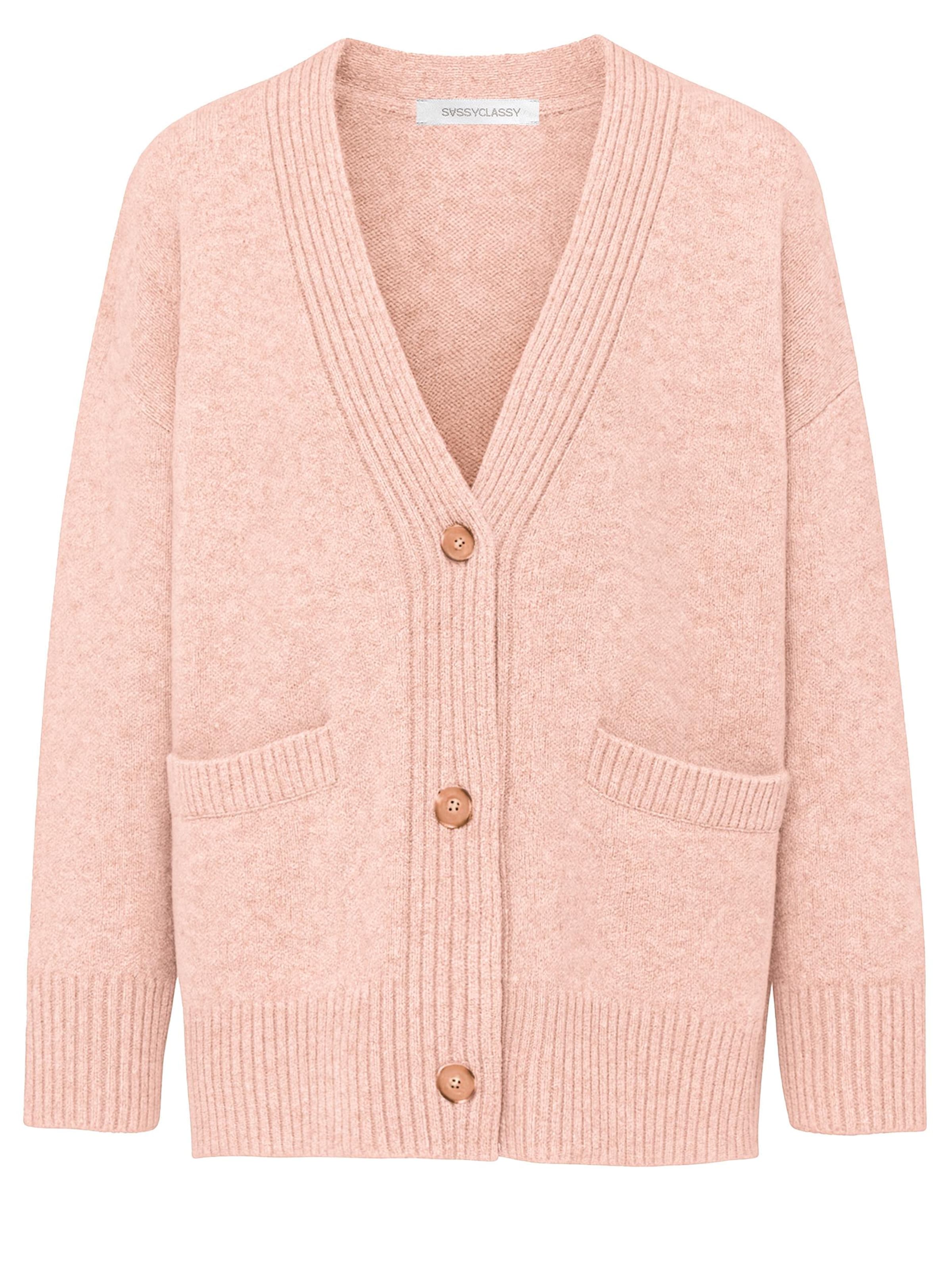 SASSYCLASSY Strickjacke in Pink