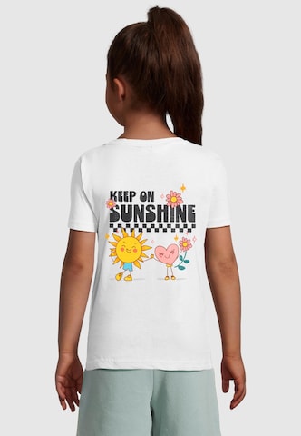 T-Shirt 'Keep On Sunshine' Merchcode en blanc : devant