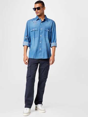 BURTON MENSWEAR LONDON Regular fit Button Up Shirt in Blue