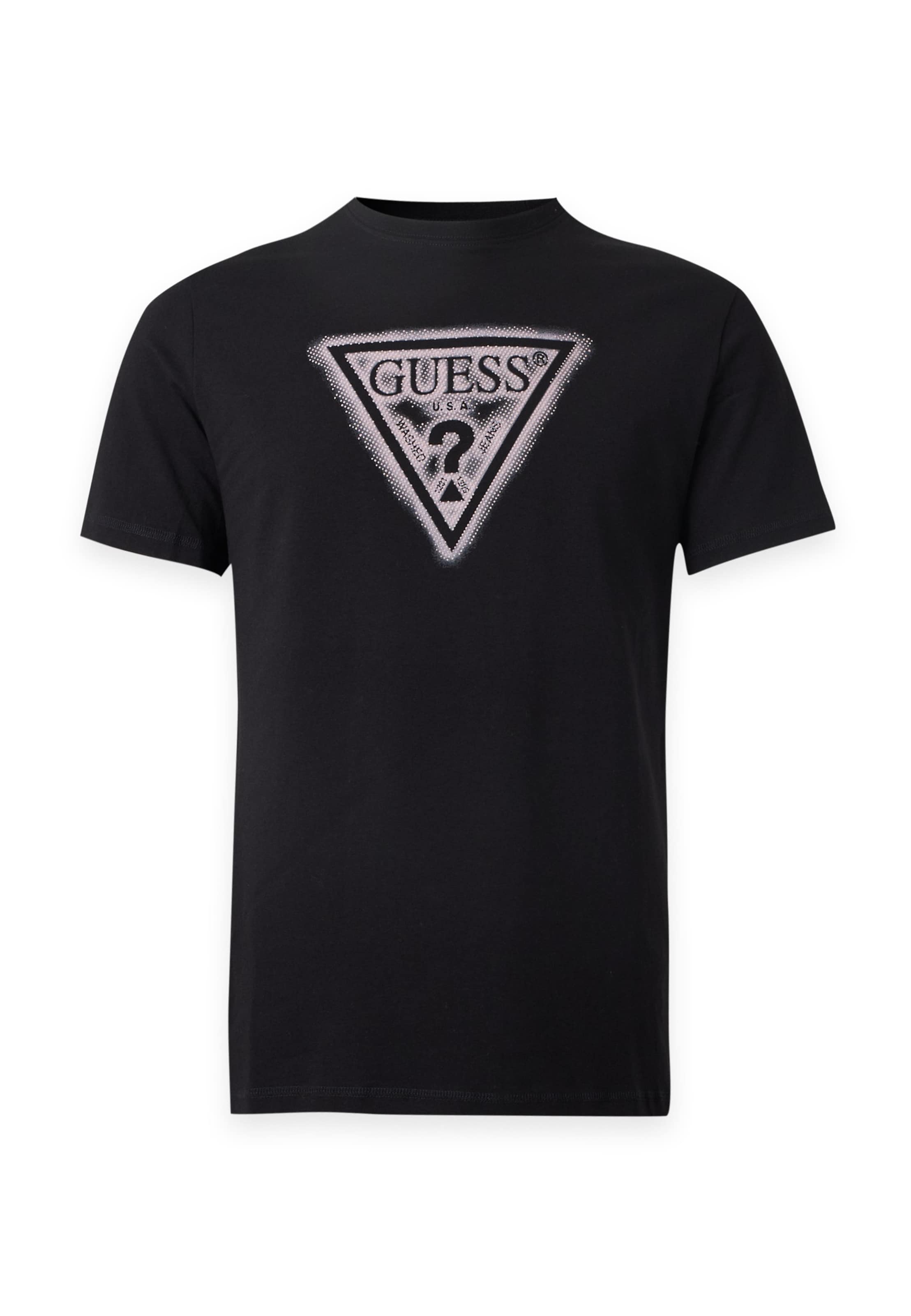 GUESS Футболка в Черный: спереди