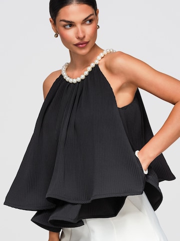 Ombre Blouse in Zwart