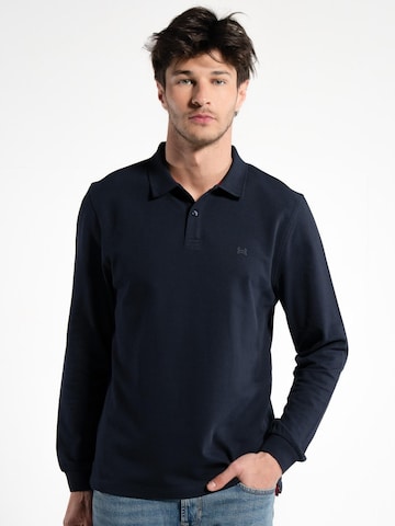GORG Shirt 'Herren Langarm Poloshirt aus 100% Bio-Baumwolle' in Blauw