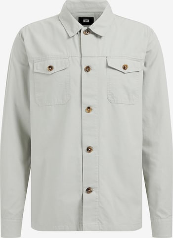 WE Fashion Comfort fit Button Up Shirt in Grey: front