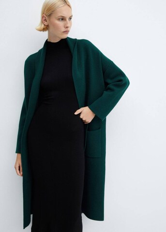 Manteau en tricot 'Ringo' MANGO en vert : devant