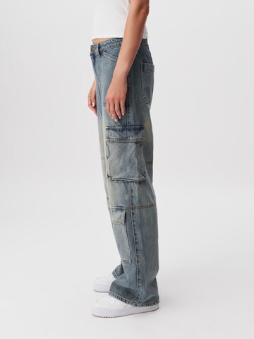 Wide Leg Jeans cargo 'Ashley' LeGer by Lena Gercke en bleu