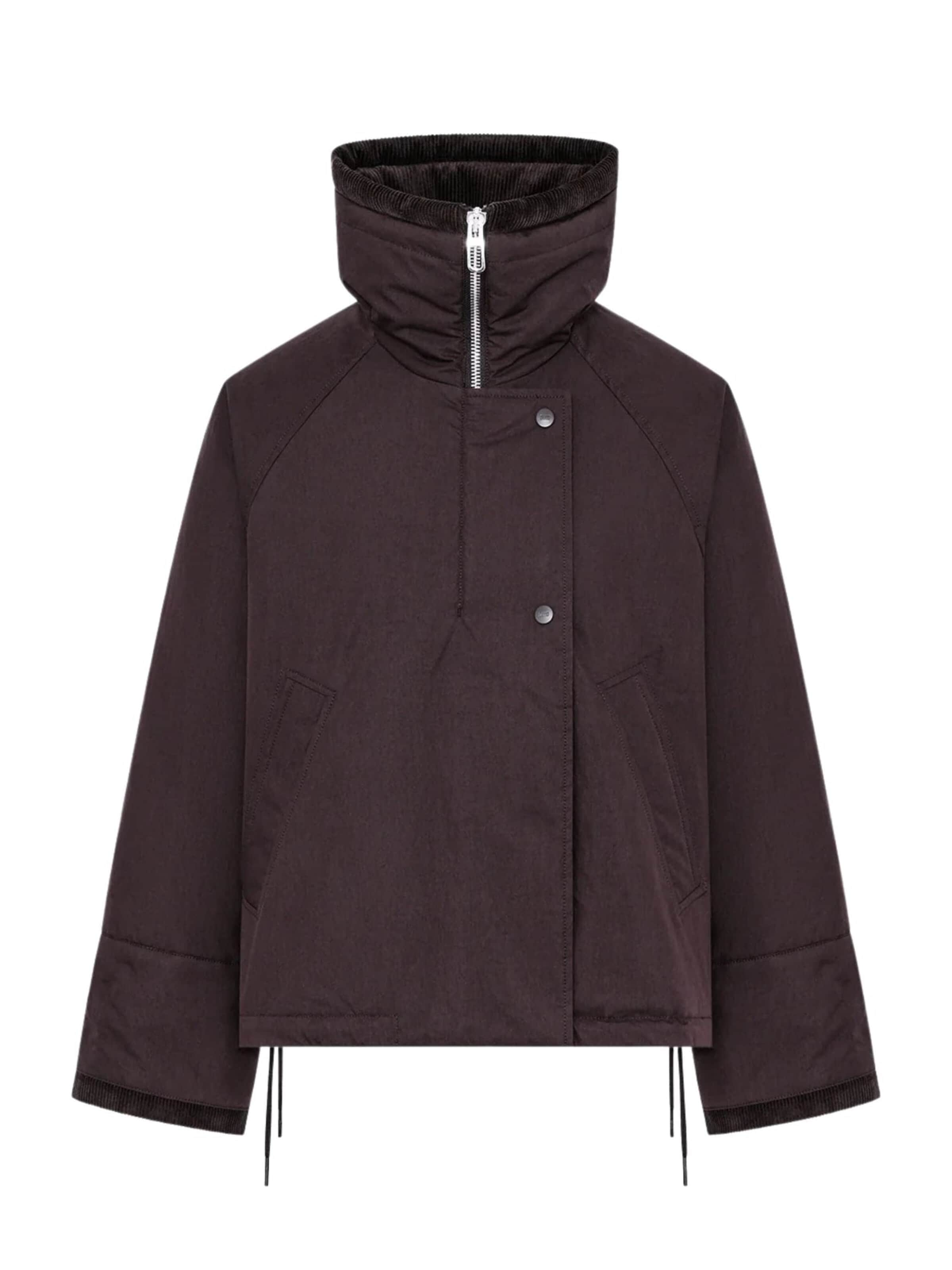 DUNO Vinterjacka 'Short padded technical cotton jacket' i röd: framsida