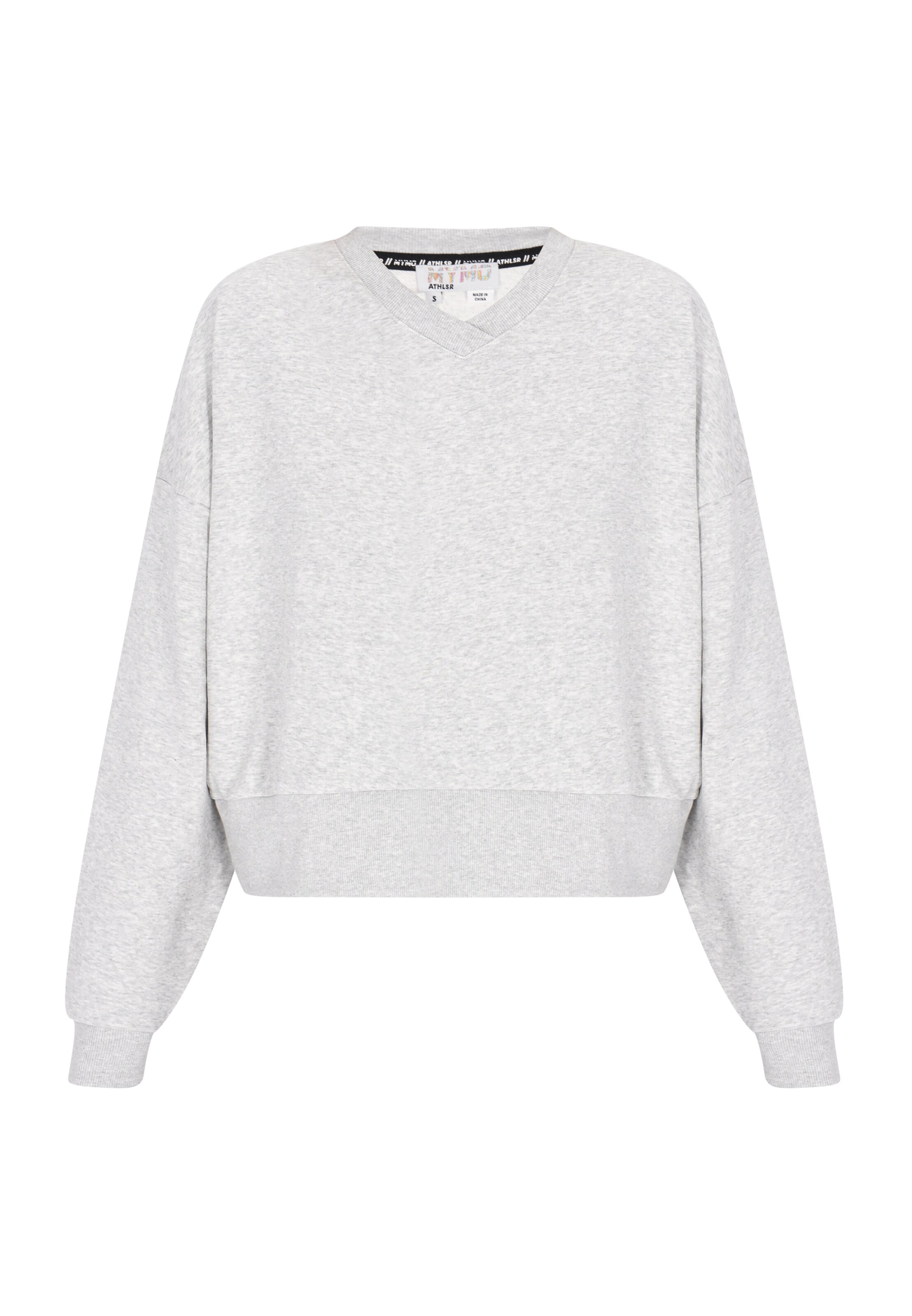 myMo ATHLSRSweater majica 'Back To School' - siva boja: prednji dio