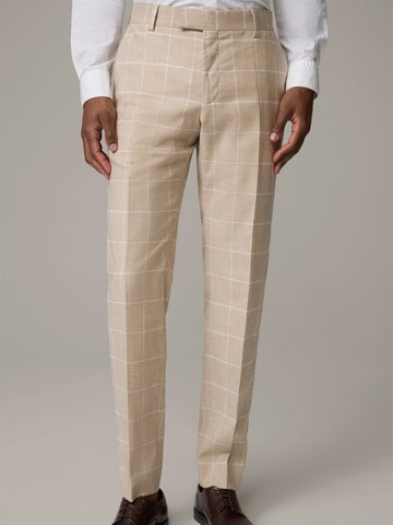 STRELLSON Slimfit Broek 'Max' in Beige: voorkant