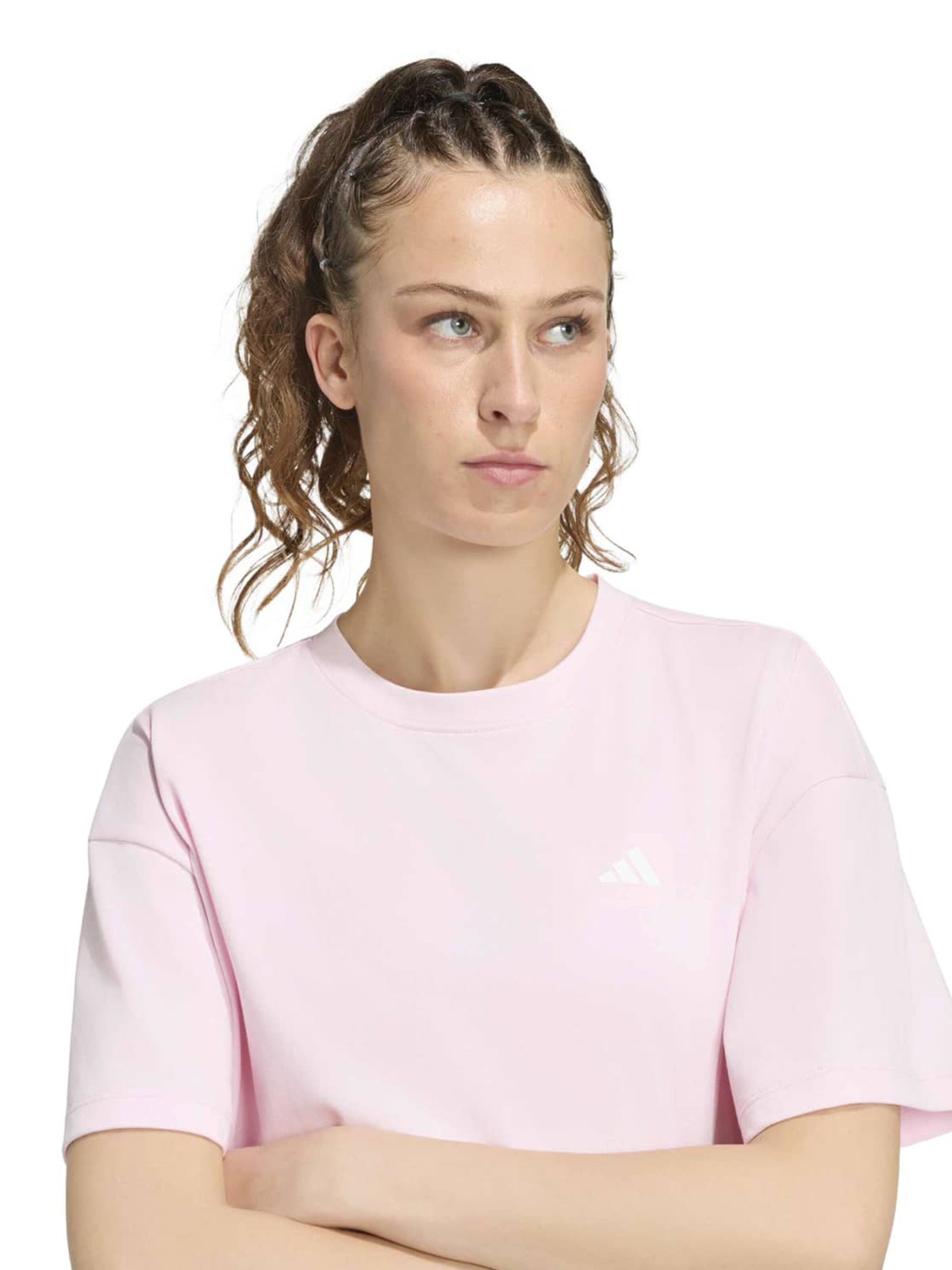 rožinė ADIDAS PERFORMANCE Sportiniai marškinėliai 'Power Essentials'