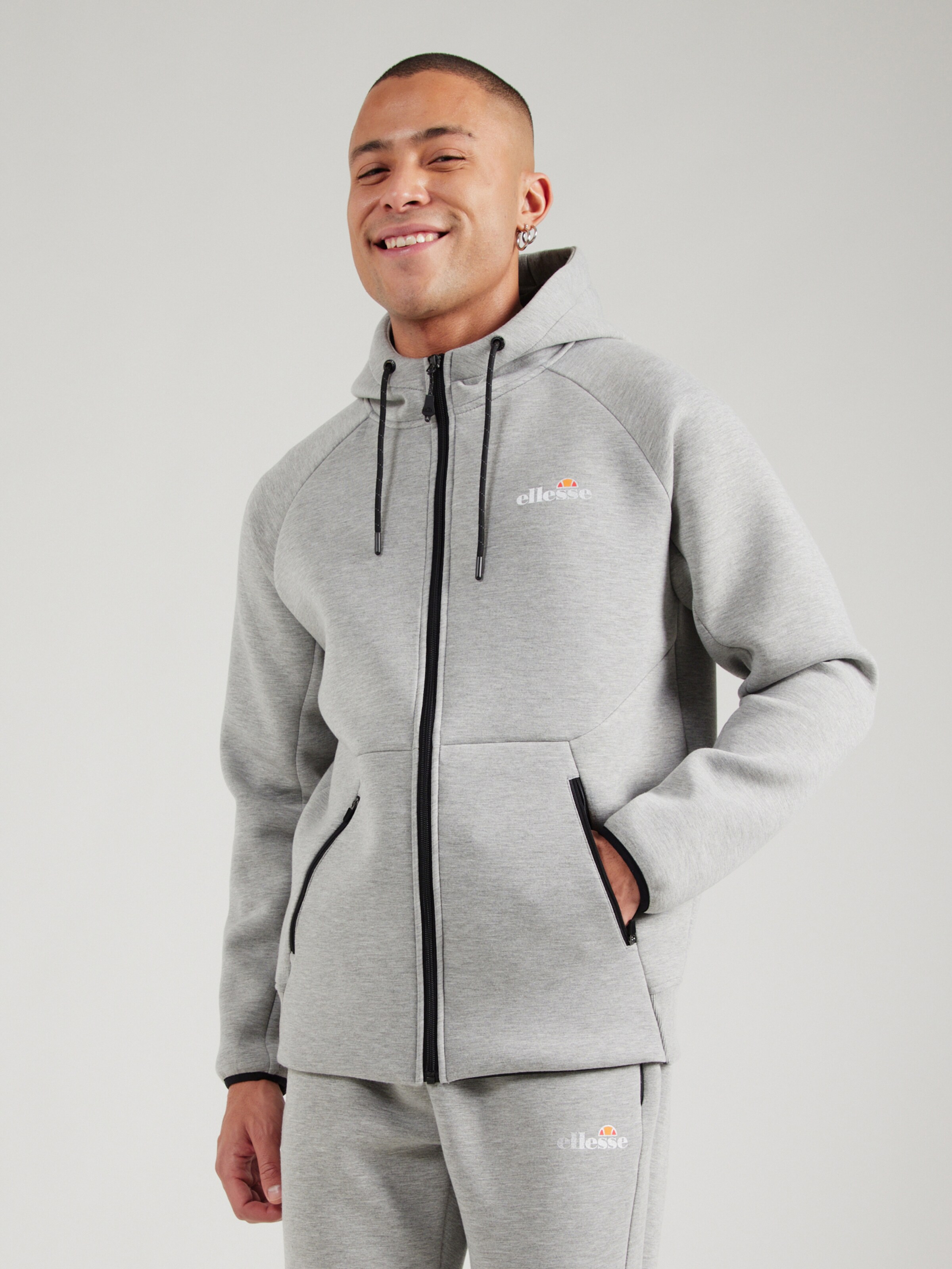 ellesse ジップアップジャケット L グレー ellesse ジップアップジャケット L グレー ELLESSE: HEATHER GRAY LOGO