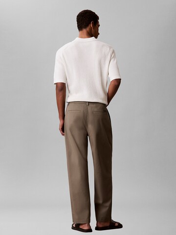 Calvin Klein Jeans Loose fit Pleat-front trousers in Green