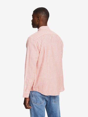 ESPRIT Slim fit Button Up Shirt in Orange