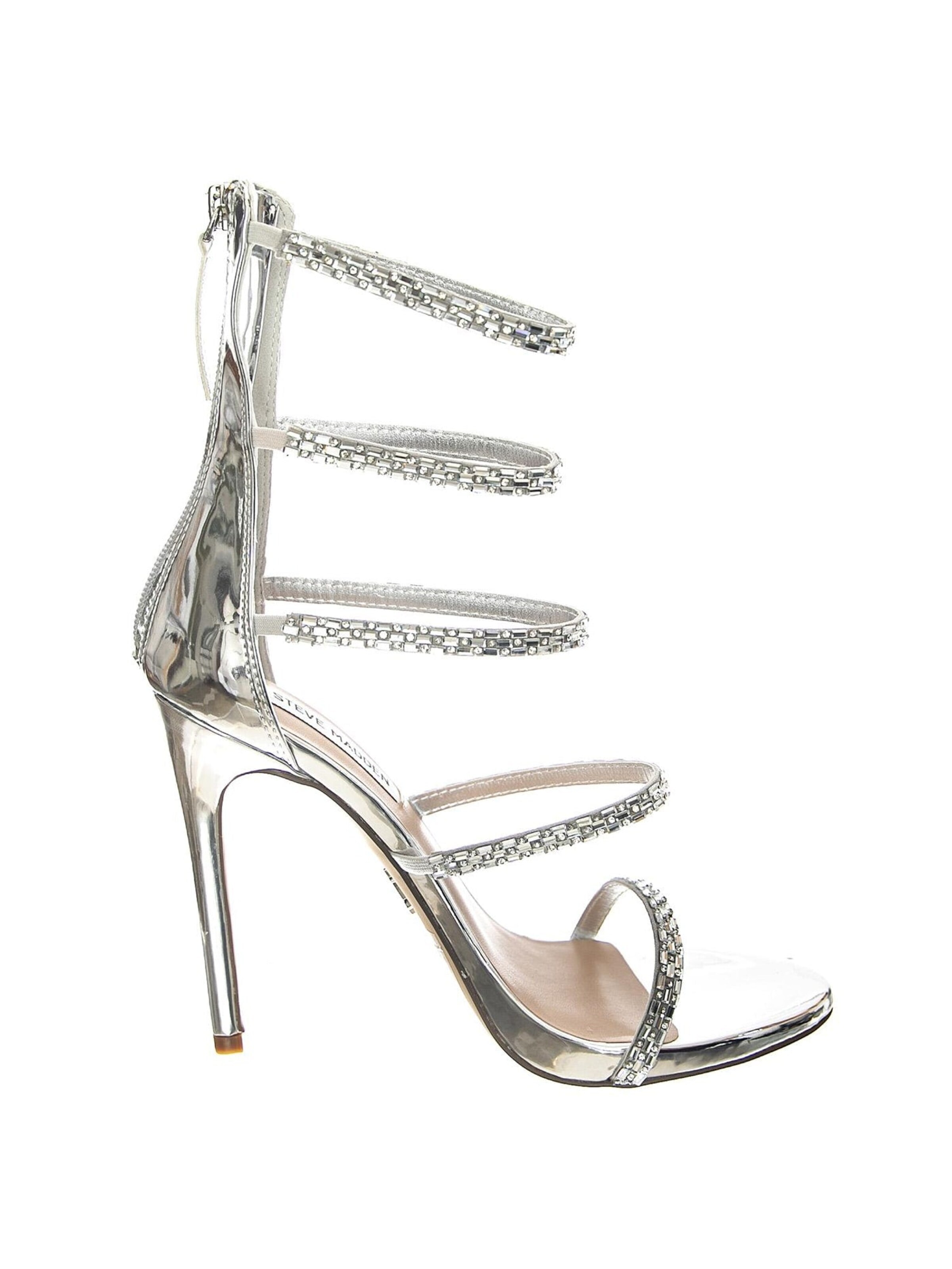 STEVE MADDEN Sandaal 'W' Entrust Silver Sandals' in Zilver