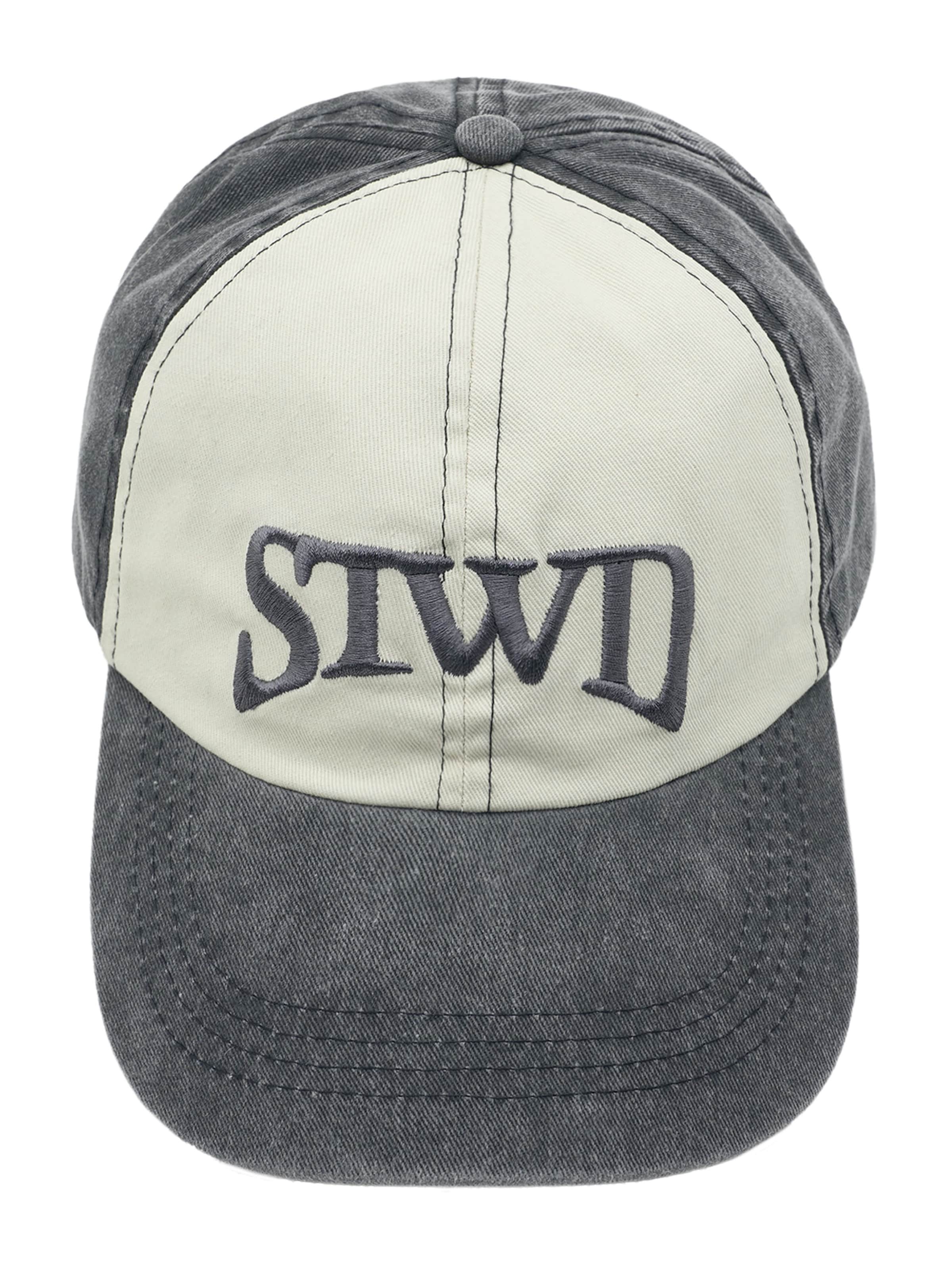 Pull&Bear Czapka z daszkiem 'STWD' w kolorze czarny / offwhitem, Podgląd produktu