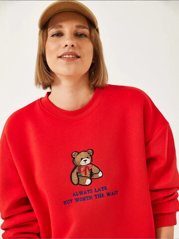 Bianco Lucci Sweatshirt in Rood