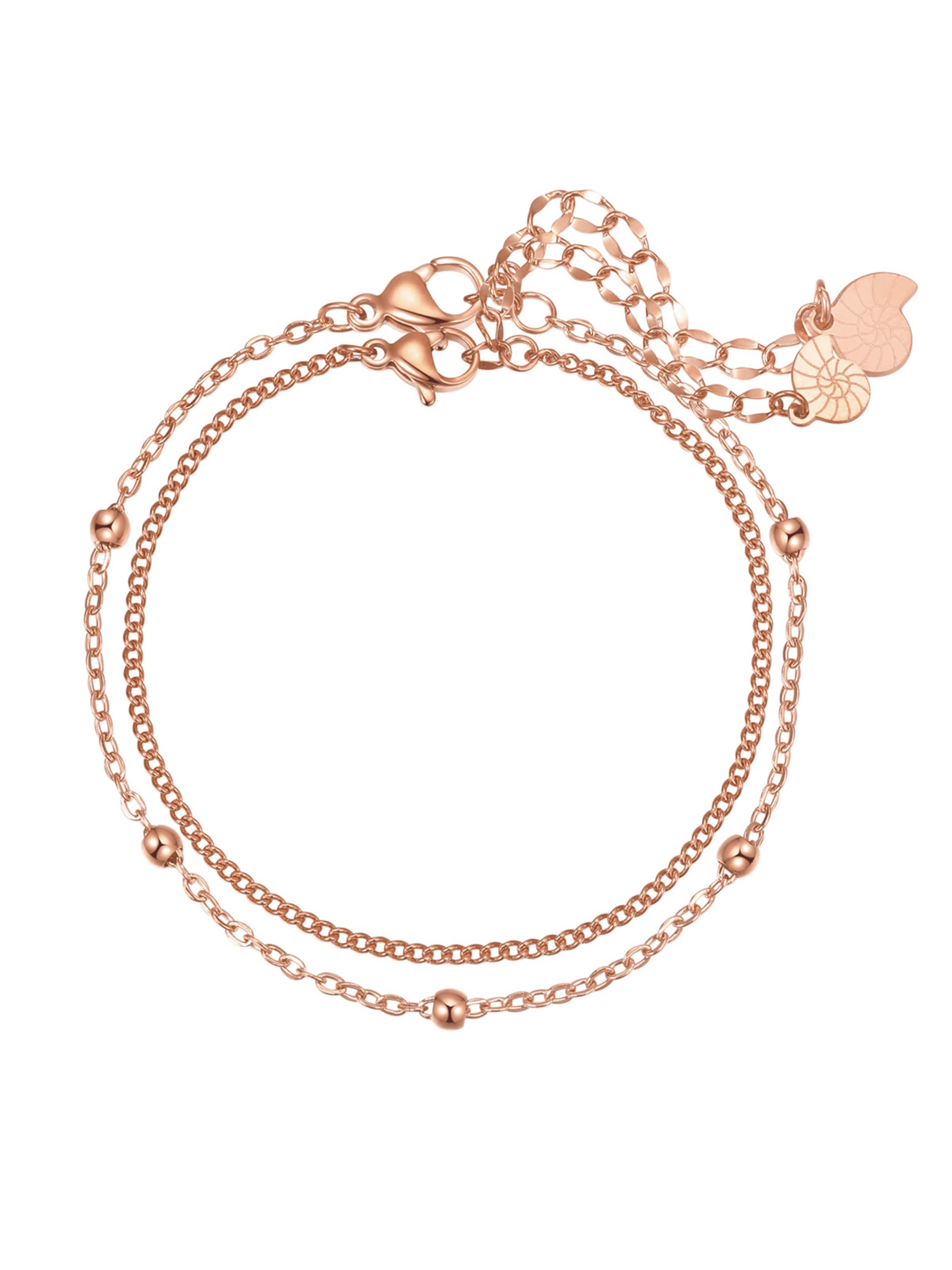 Hey Happiness - Pulsera 'Fine Duo' en oro: frente