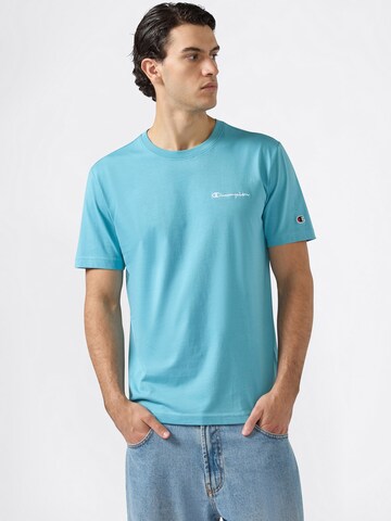 Champion Authentic Athletic Apparel T-Shirt in Blau: Vorderseite