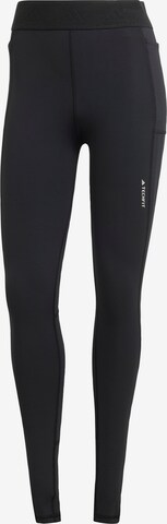 Skinny Pantaloni sportivi di ADIDAS PERFORMANCE in nero: frontale