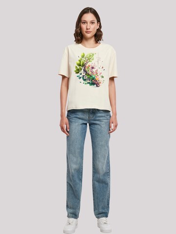 F4NT4STIC T-Shirt 'Spring Tree' in Beige