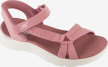 SKECHERS Sandaal 'Skechers Slip-Ins: Go Walk Flex Sandal - Illuminate' in Roze: voorkant