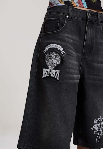 Wide Leg Jean Ed Hardy en noir