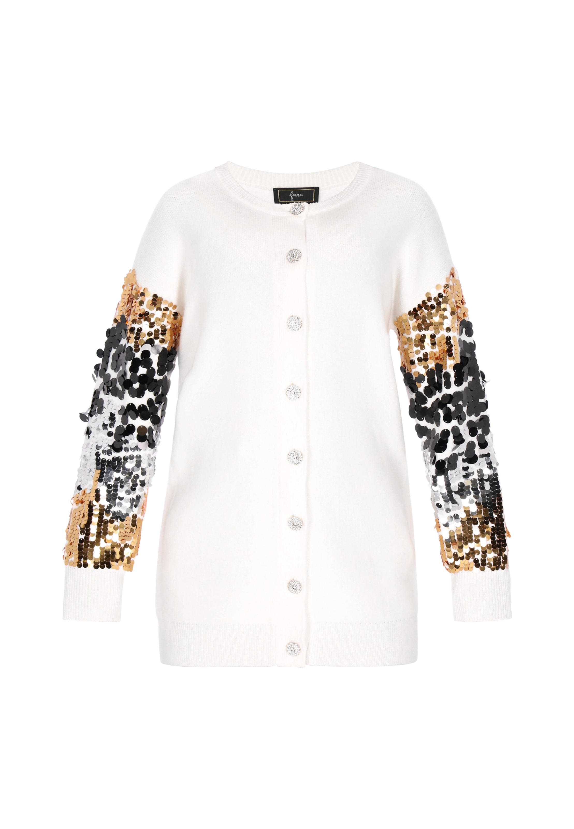 Cardigan faina en beige : devant