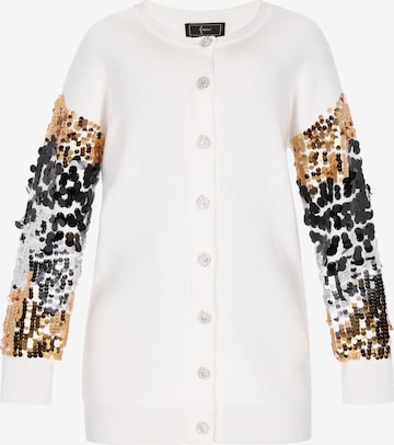 Cardigan faina en beige : devant