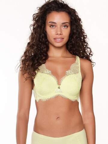 LingaDore Triangle Bra in Yellow: front