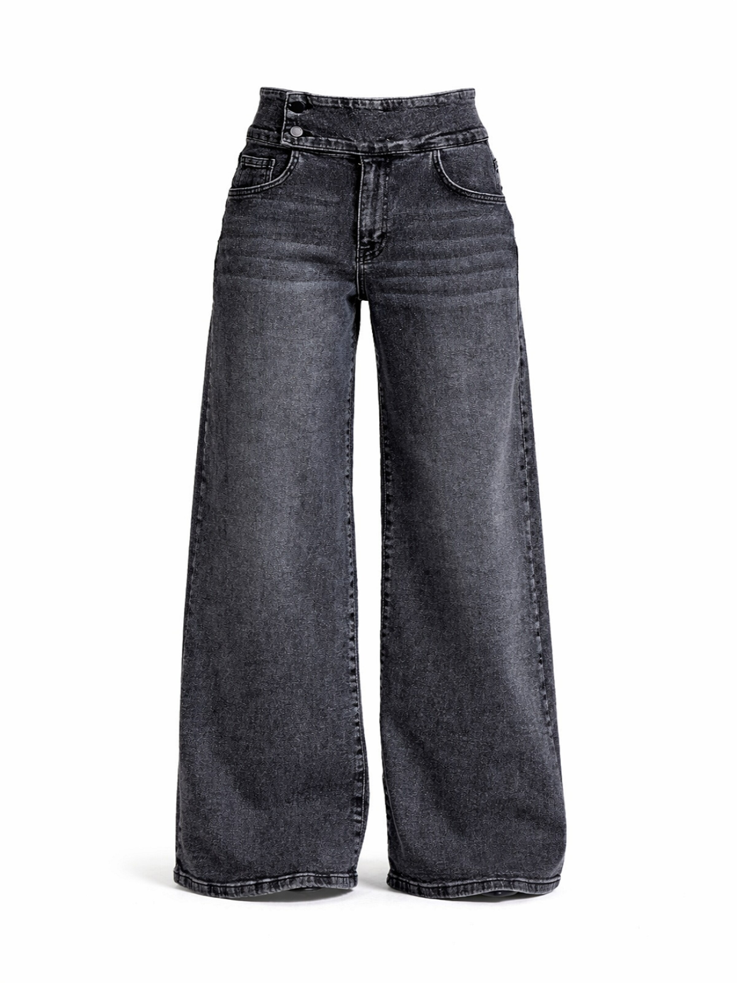 IT'S BASIC Wide leg Jeans 'Palazzo Mid Rise Jeans (Lenght 32)' in Grey: front