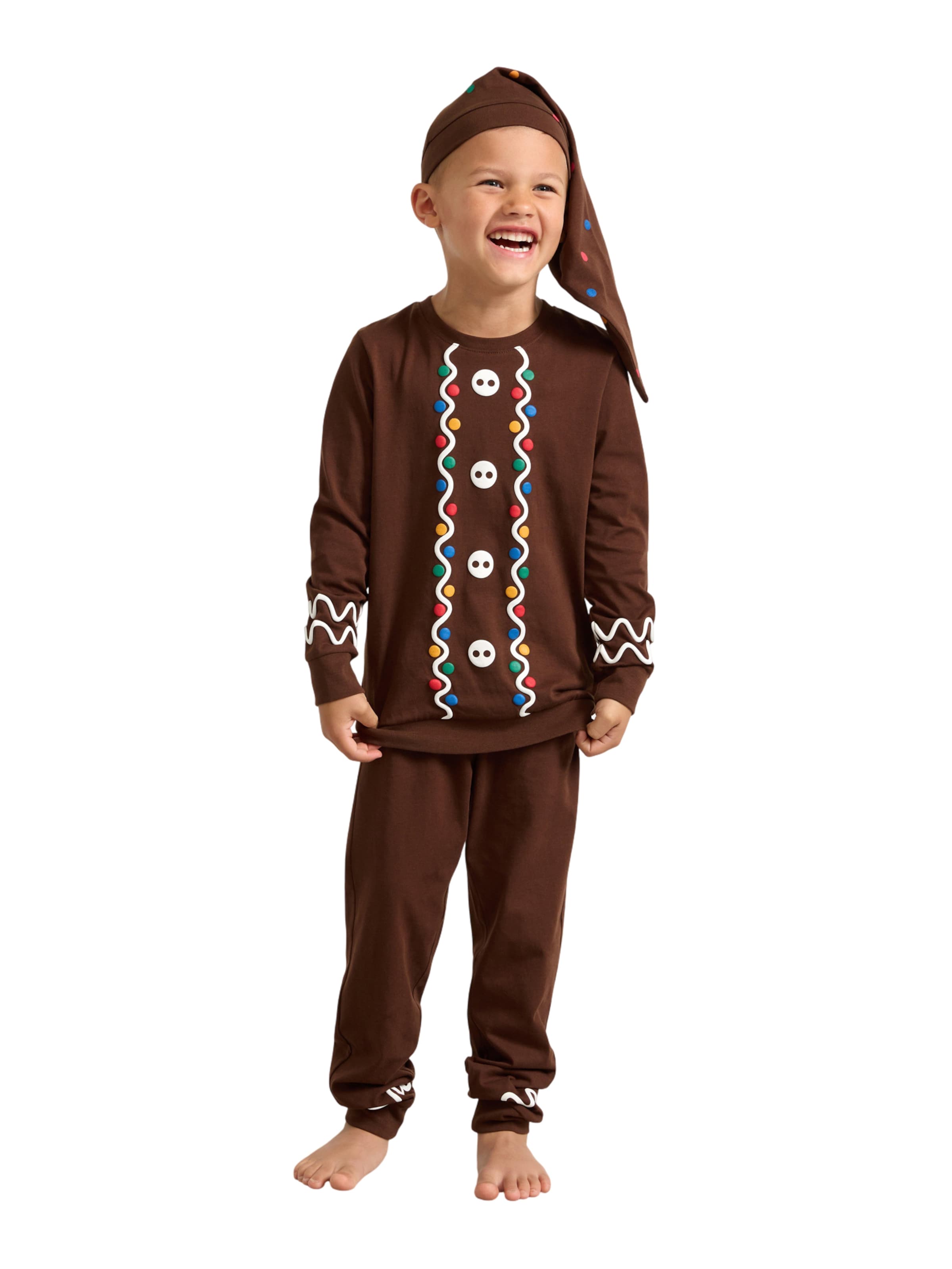 Lindex Pidžaama 'Christmas Santa Ginger', värv pruun: eest vaates